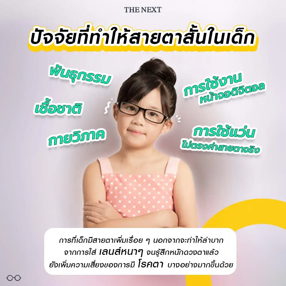 ปัจจัยที่ทำให้สายตาสั้นในเด็ก